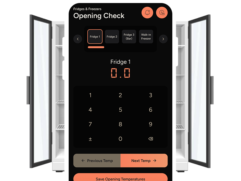 Taybl Food Safety Software - Fridge Temperature Checks