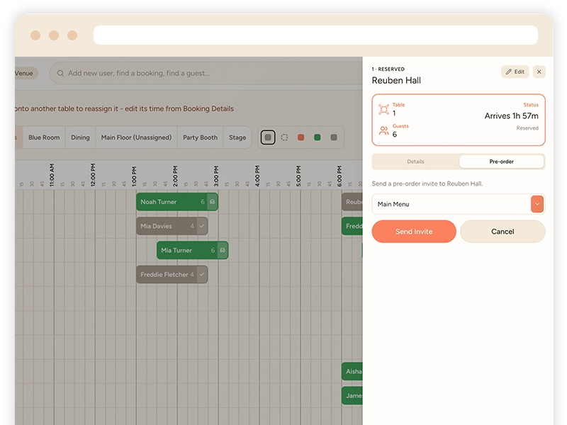 Taybl Restaurant Management Software - Pre Order Manager